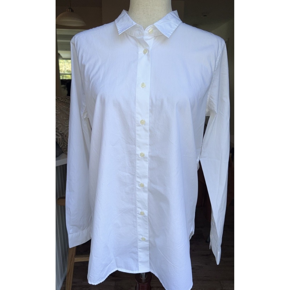 NWT Closed GmbH 100% Cotton White Long Sleeve Button-Up Shirt Womens L MSRP $145